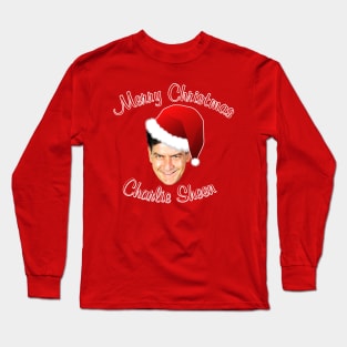 Merry Christmas Charlie Sheen Long Sleeve T-Shirt